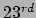 $23^{rd}$