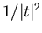 $1/\vert t\vert^2$