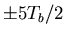 $\pm 5T_b/2$