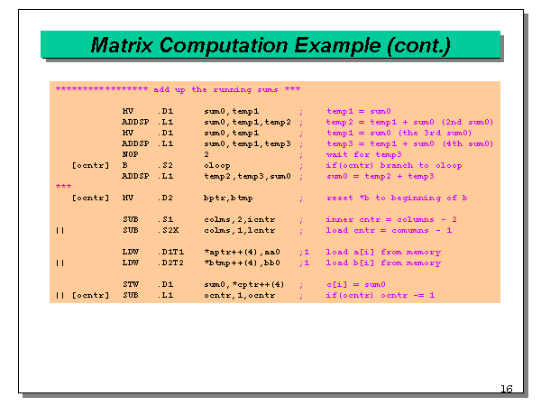 Matrix Computation Example (cont.)